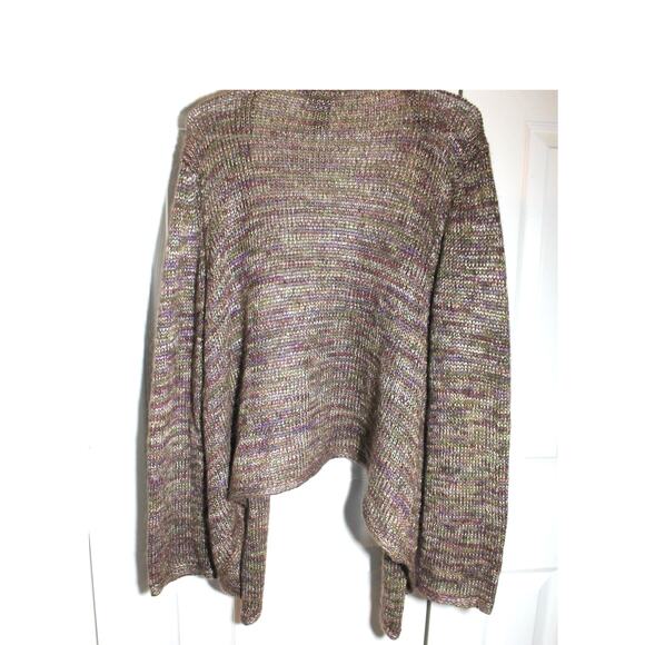 Lane Bryant Earth Tones Wool/Mohair Blend Open Front Cardigan sz 18/20W - Picture 2 of 3